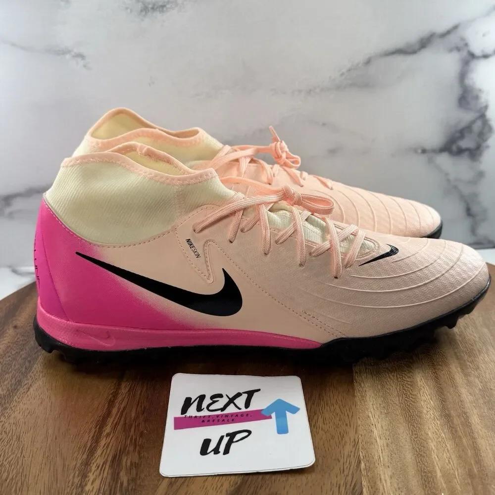 Mens 11-Nike Phantom Luna 2 Academy TF Crimson Tint/Pink Soccer Turf Cleats nby